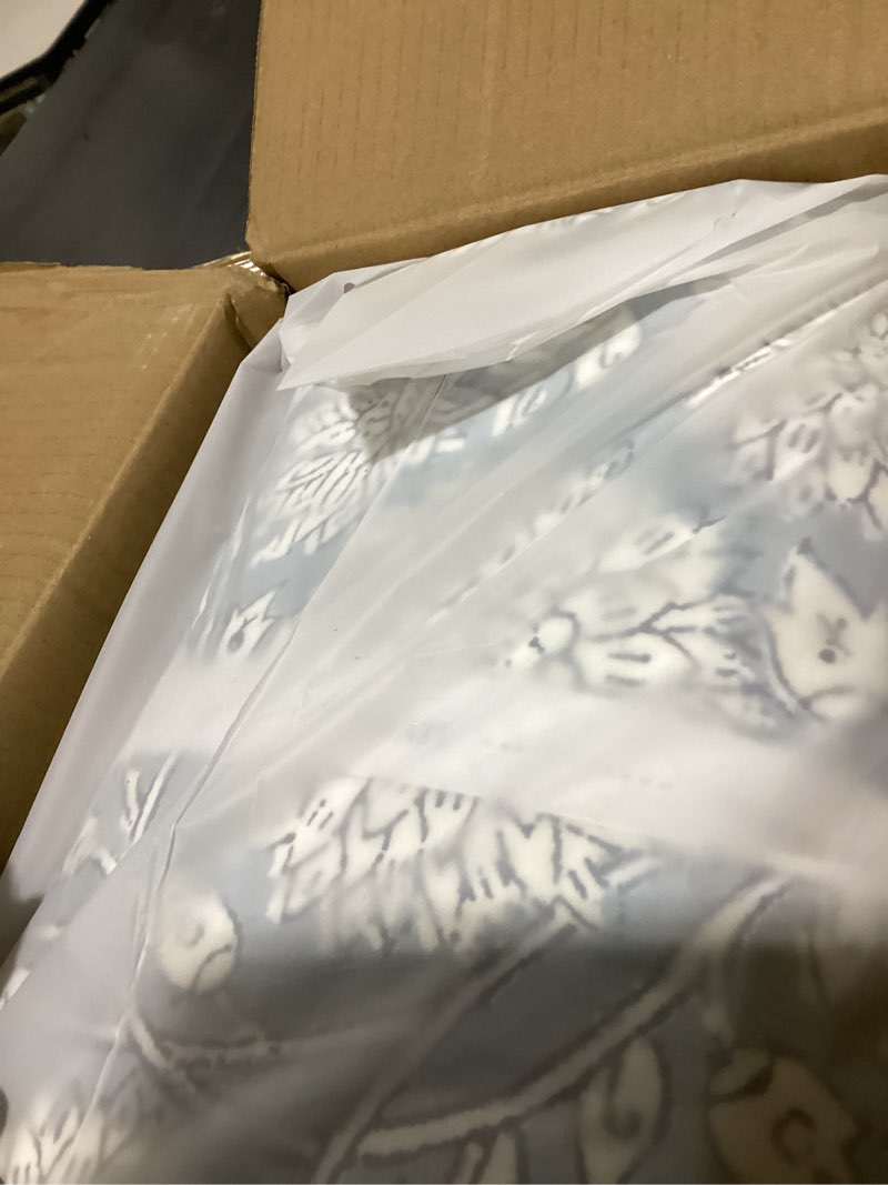 Condition photo showing Good Condition for levtex home adare blue reversible king/cal king quilt set (106x92in) with 2 pillow shams (36x20in) - floral bedding - blue white - cotton king size quilt bedding set - lightweight, soft, pre-washed king/cal king quilt blue