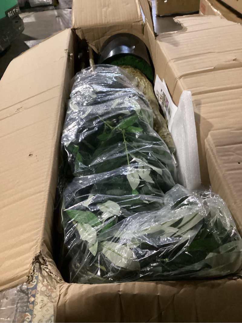 Condition photo showing Good Condition for olive tree 6ft, artificial olive tree with white pot, fake tree with 1296 dense leaves & 72 high-simulated olive fruits - easy assembly, low maintenance (olive tree 6ft)