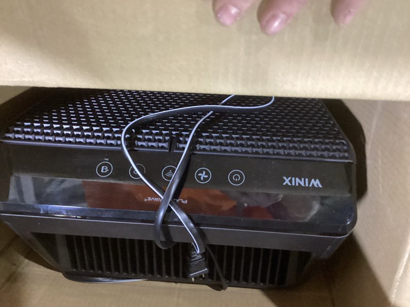Condition photo showing As Is for WINIX 5520 Air Purifier for Home Large Room Up to 1882 Ft² in 1 Hr With Air Quality Monitor, True HEPA, High Deodorization Carbon Filter and Auto Mode, Captures Pet Allergies, Smoke, Dust. Black Air Purifier