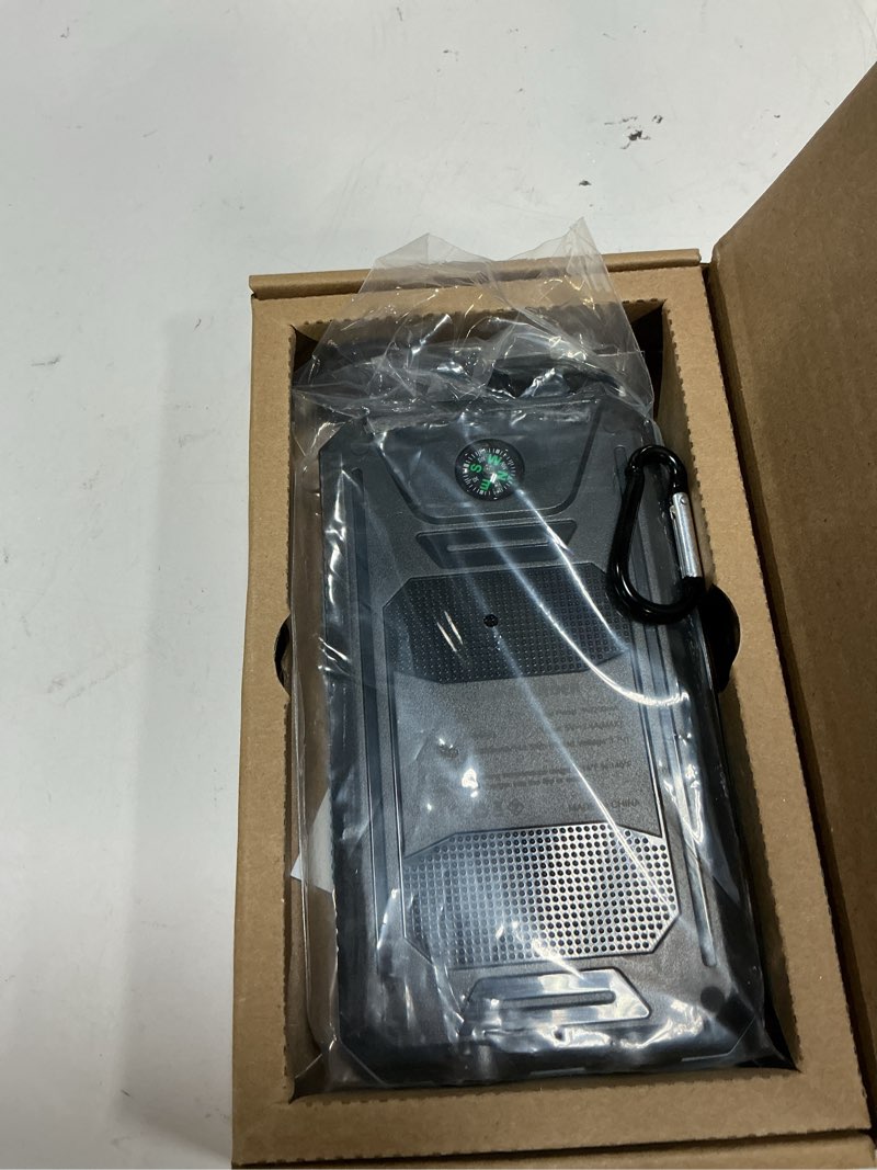 Condition photo showing Good Condition for solar charger, 38800mah solar power bank, waterproof external backup battery power pack with usb c input/output/led flashlights compatible with iphone, samsung, ipad, suitable for outdoor, camping turquoise 38800mah