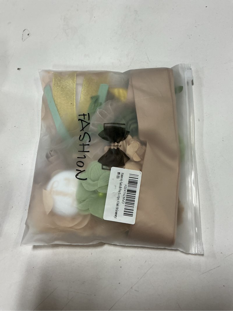 Condition photo showing New/Like New for Maternity Sash & Pins Set Daddy to Be Corsage Mommy to Be Sash Pregnancy Sash Keepsake Baby Shower Flower Ribbon Belly Belt Pregnancy Photo Props (Khaki & Greenery)