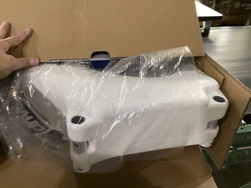 Condition photo showing New/Like New for drive medical 2-in-1 raised toilet seat with removable padded arms - elevated bathroom safety support - secure locking attachment - easy height assistance - durable construction, standard toilets
