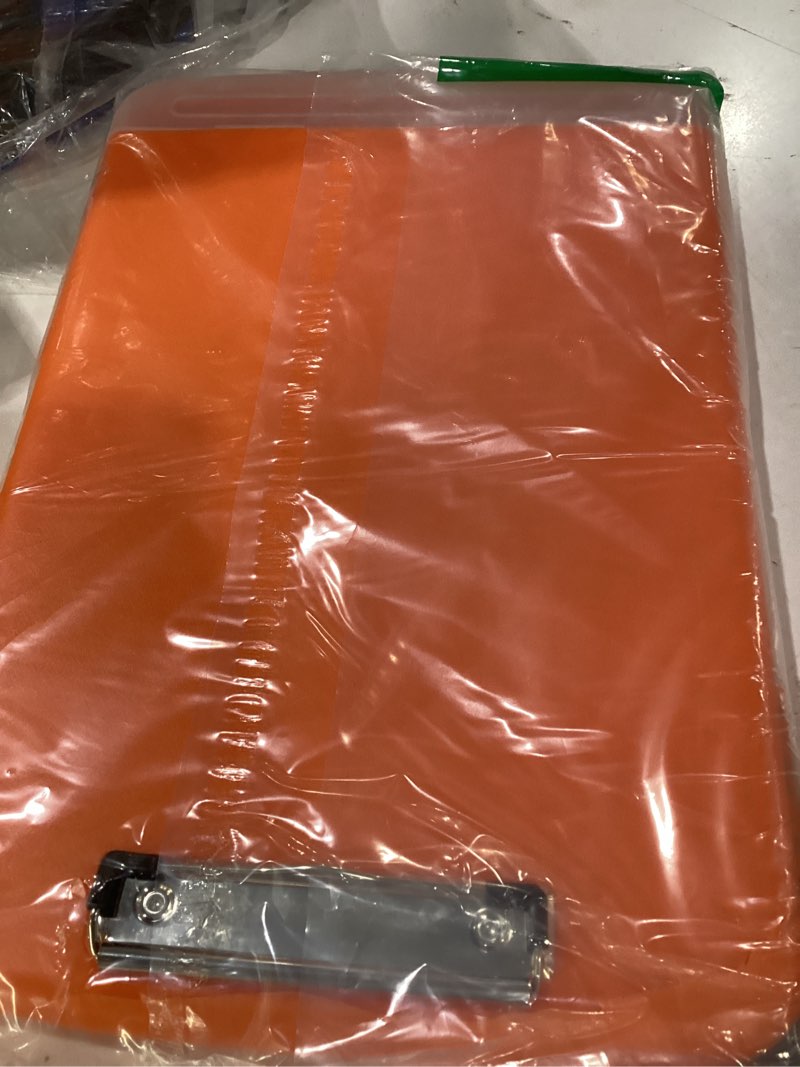 Condition photo showing Good Condition for rimilak plastic clipboard with storage, high capacity nursing clipboards with pen holder, slim clipboard storage box with heavy duty clips, clipboard folder side-opening, orange