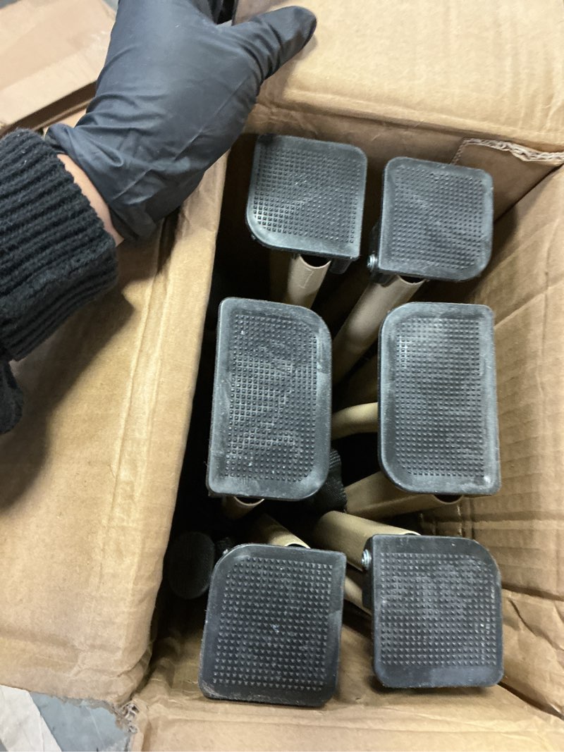 Condition photo showing As Is for Camping Cot, Portable Folding Bed for Adults with Comfortable Mattress and Carry Bag, Heavy Duty Sleeping Cot for Home Office Outdoor Camping, Supports 600lbs (Grey)