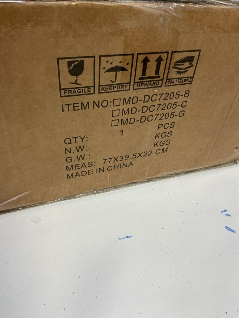 Condition photo showing New/Like New for 72 Inch Ceiling Fans with Lights, Large Modern Ceiling Fan with Remote Control for Living Room Kitchen, Dimmable, 6 Speed Reversible DC Motor, Dual Finish 72 inch Silver