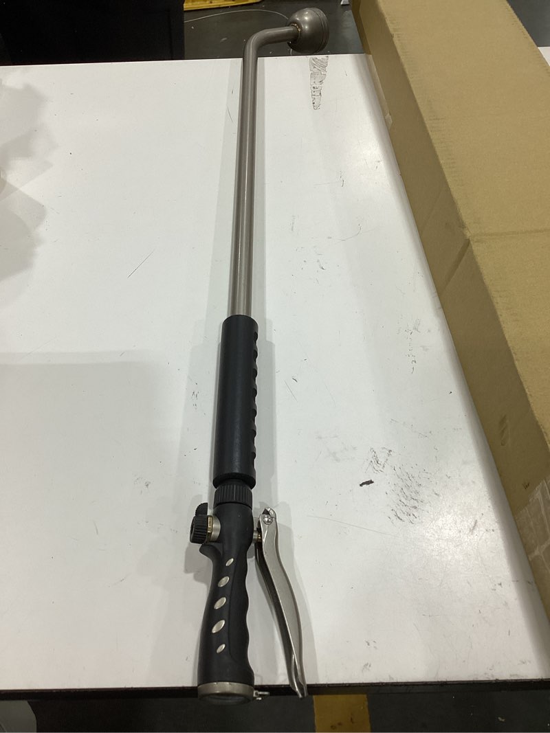 Condition photo showing As Is for orbit 56625 aluminum front trigger shower wand, 36", titanium titanium shower