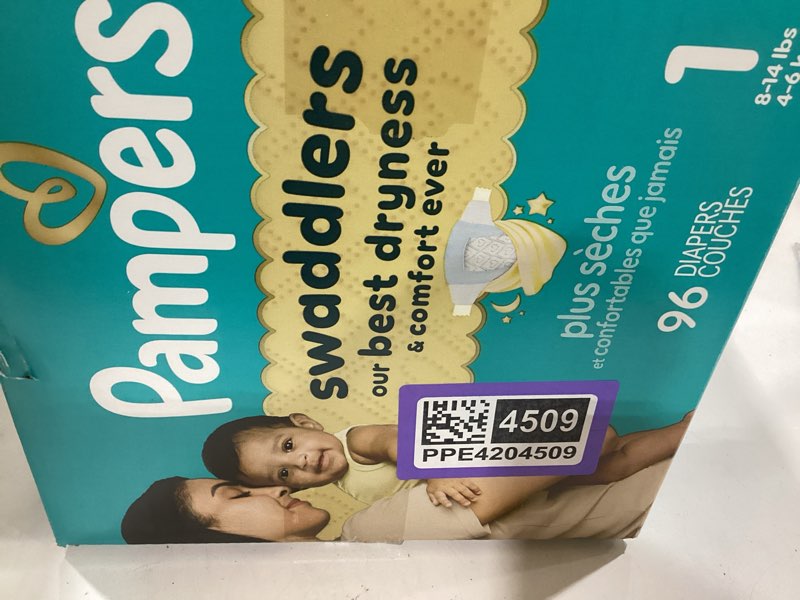 Condition photo showing Good Condition for pampers swaddlers diapers, size 1 (8-14 lbs), 96 count, absorbent, keeps baby dry and comfortable, skin safe disposable baby diaper (packaging may vary) size 1 96