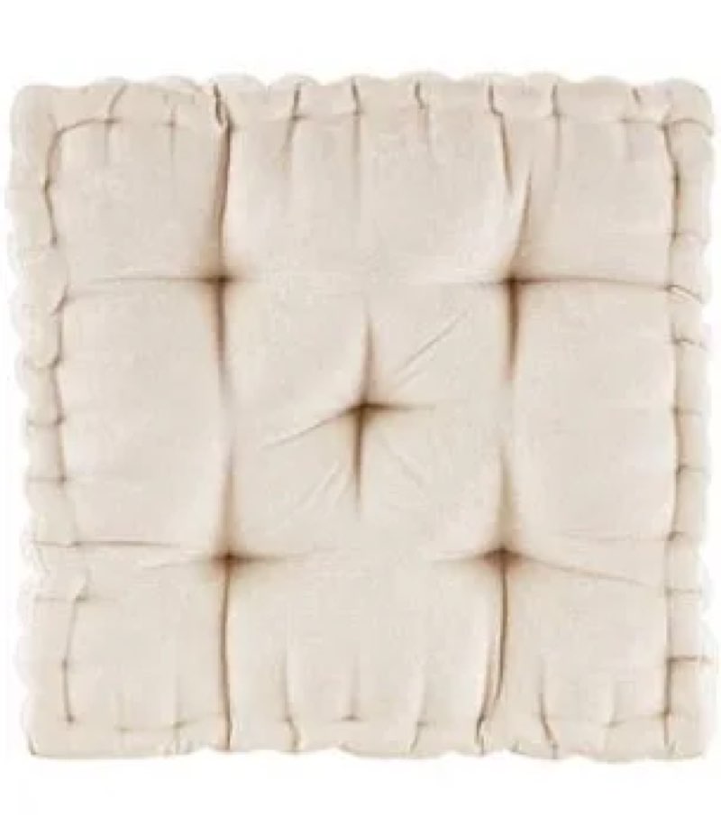 20"x20" Oversize Diah Poly Chenille Square Floor Pillow - Intelligent Design