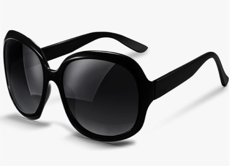Miyya oversized black square sunglasses