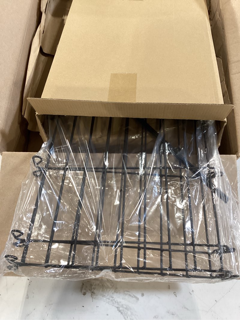 Condition photo showing Good Condition for dog crate divider panel,include 2 metal panels,4 connecting rods and 4 spacers,adjustable metal pet kennel divider,16.9''h,adjustable width 11.8"-20.86",fit for most dog crate (crate not included) 11.81x16.92 in