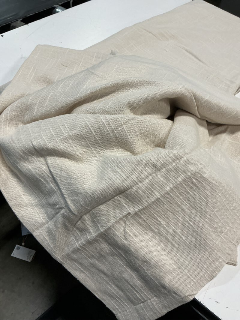 Condition photo showing Good Condition for cotton slub curtain 48 in x 84 in 122 cm x 214cm color: natural