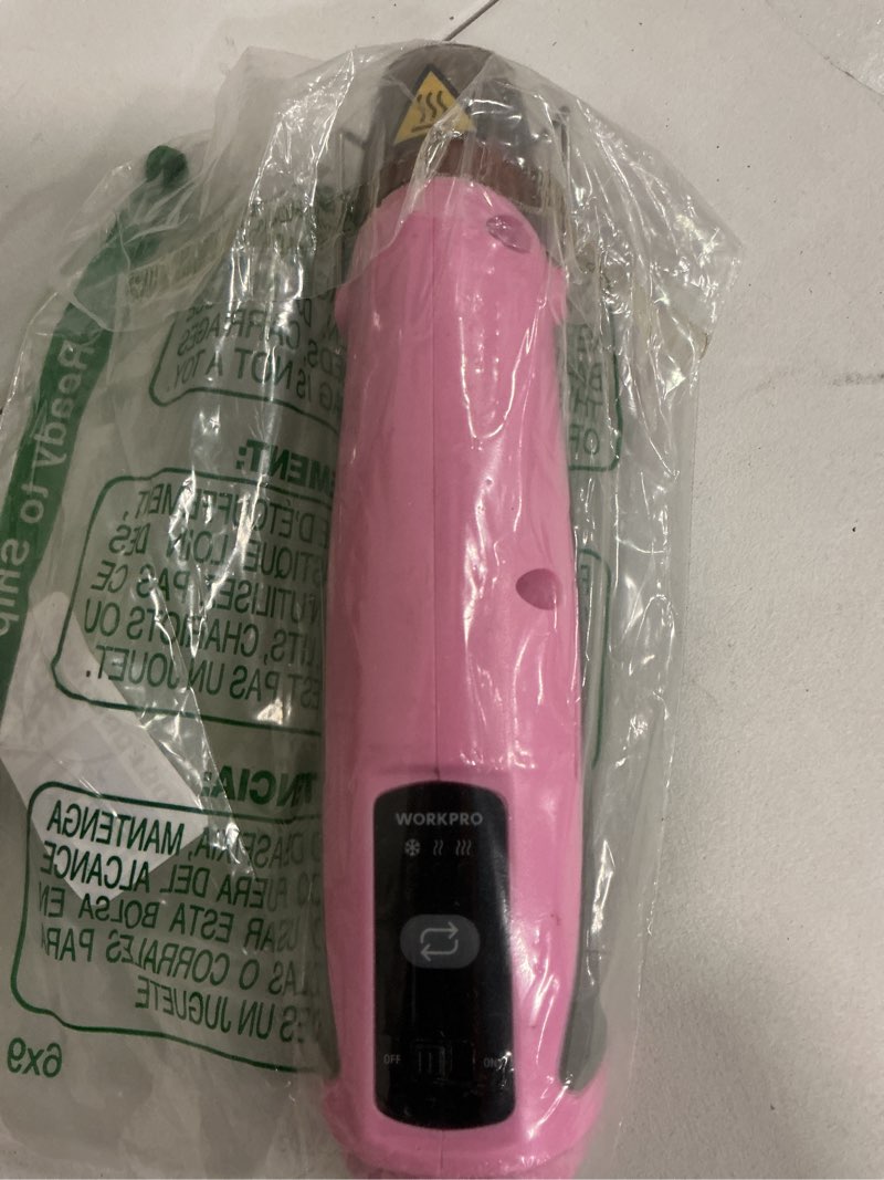 Condition photo showing As Is for workpro mini cordless heat gun 7.2v 680? hot air gun 3 temp setting-cool air usa