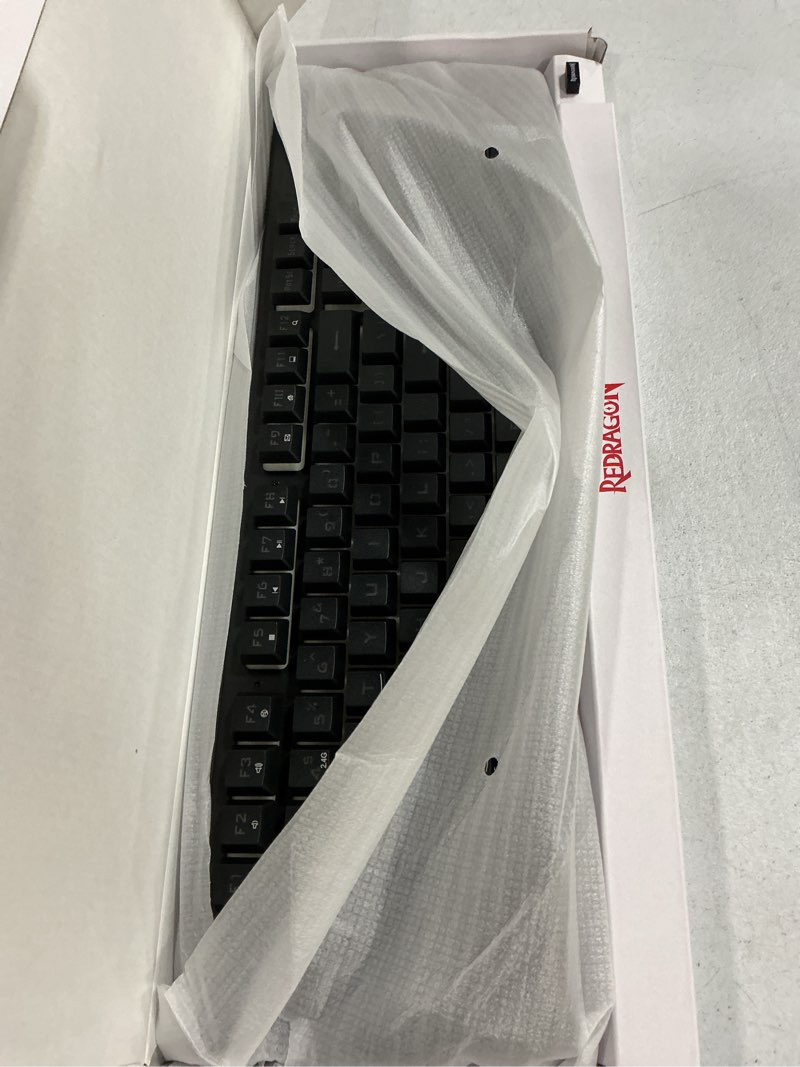 Condition photo showing Good Condition for redragon k521ks wireless gaming keyboard, tri-mode bt/2.4g/usb-c rgb mechanical feeling keyboard with multimedia keys, 4000mah battery, anti-ghosting, compatible with pc - upgrade black
