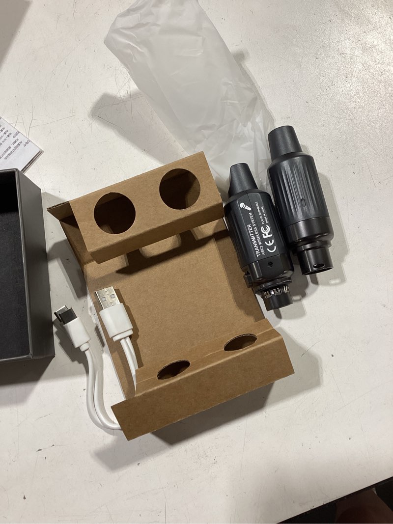 Condition photo showing Good Condition for ulumac aroma wireless xlr transmitter and receiver, professional uhf wireless microphone system for stable transmission, 7-channel, 130ft range, mic adapter for dynamic mic/audio mixer/pa/church, arc2