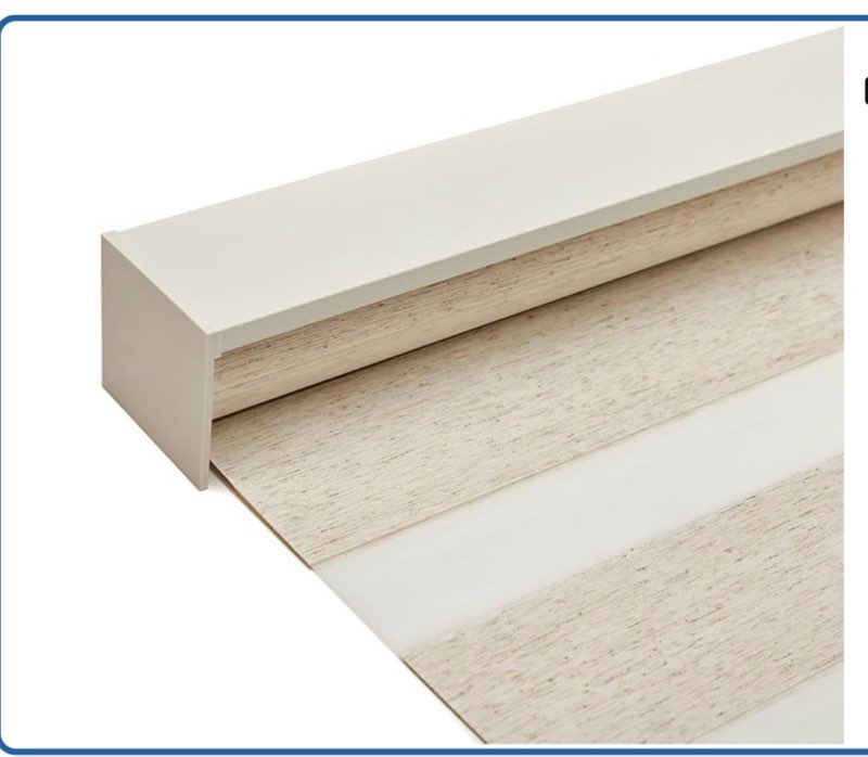 Joydeco Linen Zebra Blinds for Windows, Cordless Privacy Light Filtering Dual Layer Window Shades, F