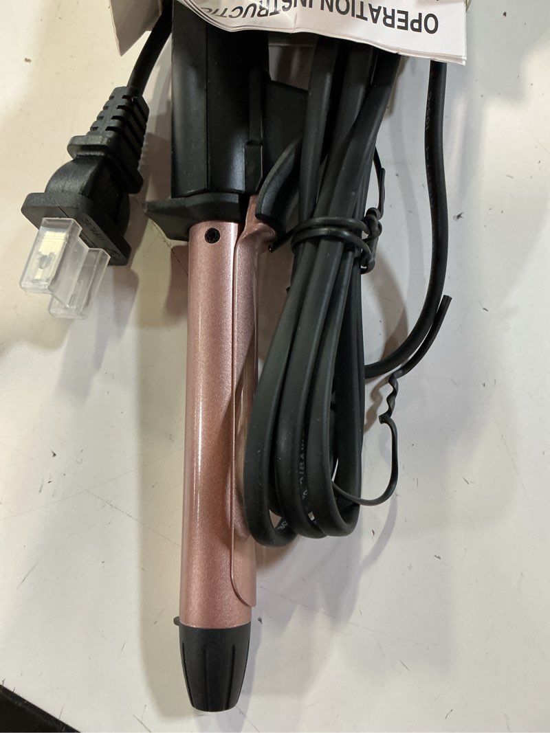 Condition photo showing Good Condition for travel size curling iron dual voltage 100-240v, mini curling iron for short hair with 1/2 inch barrel, ceramic mini hair curler with keratin & argan oil infused, travel hair curler with storage bag