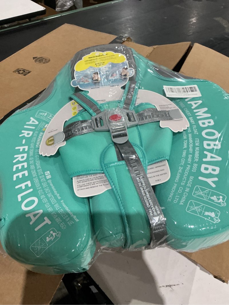 Condition photo showing Good Condition for mambobaby float with canopy size improved non inflatable infant baby pool float smart mambo float swim trainer baby swim float mambo baby float solid air free water waist swimming ring dinosaur green