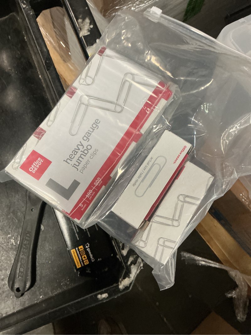 Condition photo showing Good Condition for office depot brand paper clips, premium jumbo, silver, 100 clips per box, pack of 5 b