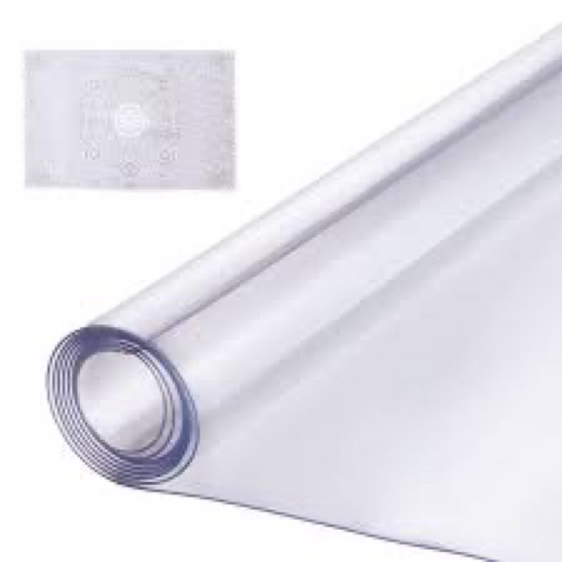 vevor plastic table cover,  thick clear table protector, rectangle pvc desk mat, waterproof & easy cleaning desk pad tablecloth, for office, dresser, dining room, night stand