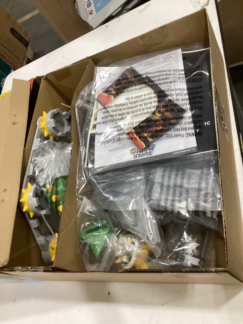 Condition photo showing As Is for nintendo super mario bowser castle with 2.5" bowser figure