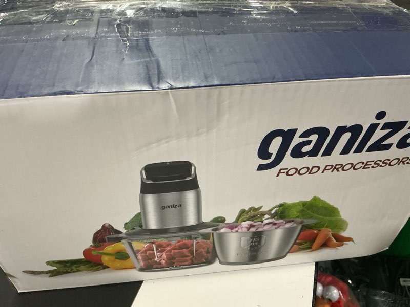 Condition photo showing Good Condition for Ganiza Food Processor, 2-Speed Food Chopper Meat Grinder with 8 Cup Stainless Steel & 8 Cup Glass Bo