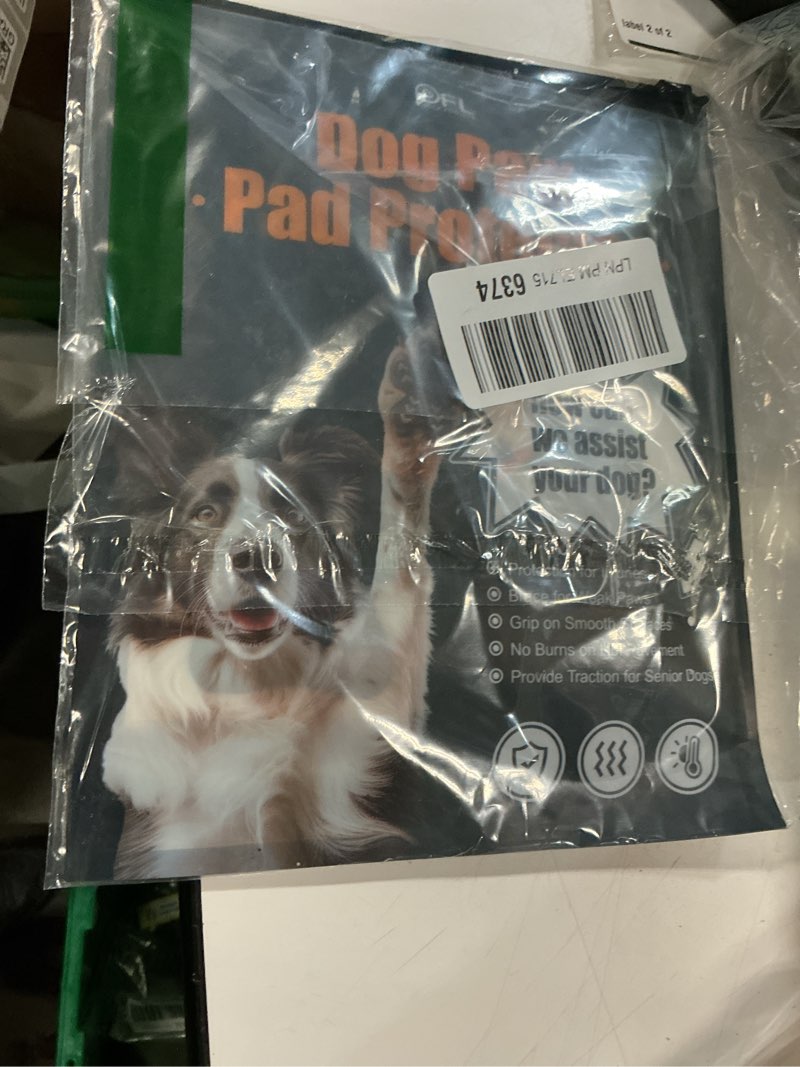 Condition photo showing Good Condition for Anti Slip Dog Paw Protector Pads for Senior Dogs, Paw Pads for Dogs Traction, Disposable Self Adhesive Paw Grips for Old Dog on Slippery Hardwood Floor, Black 12 Sets (48pcs) XXL 61-80lbs Black XXL (61-80lbs)