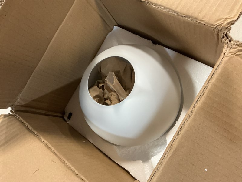 Condition photo showing Good Condition for koko&yukina 8 inch milk white glass globes shade frosted replacement glass shades - 3.15" fitter opening - lighting fixture replacement 8" milk white 1 pack
