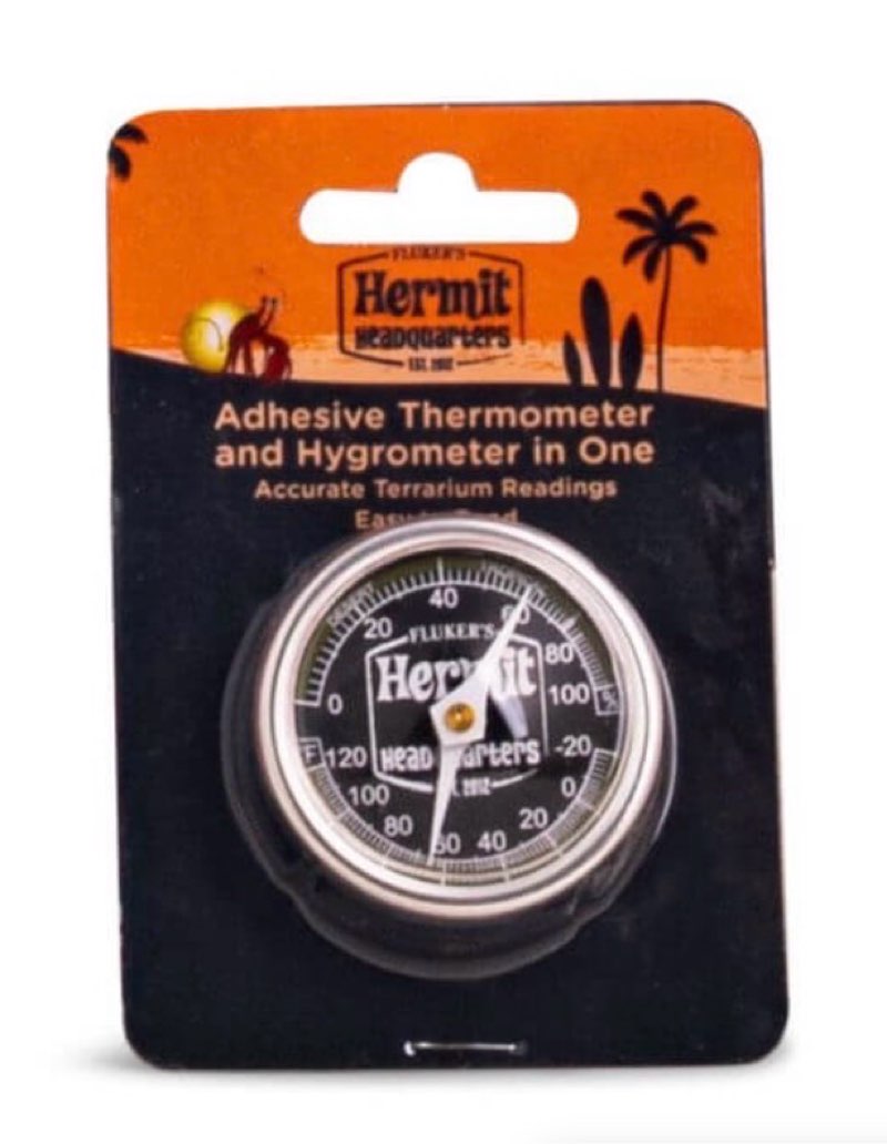 FLUKERS ADHESIVE THERMOMETER AND HYGROMETER IN ONE