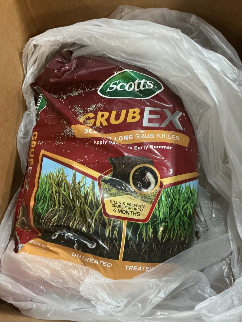 Condition photo showing Good Condition for scotts grubex1 season long grub killer  10 000 sq. ft.  28.7 lbs.