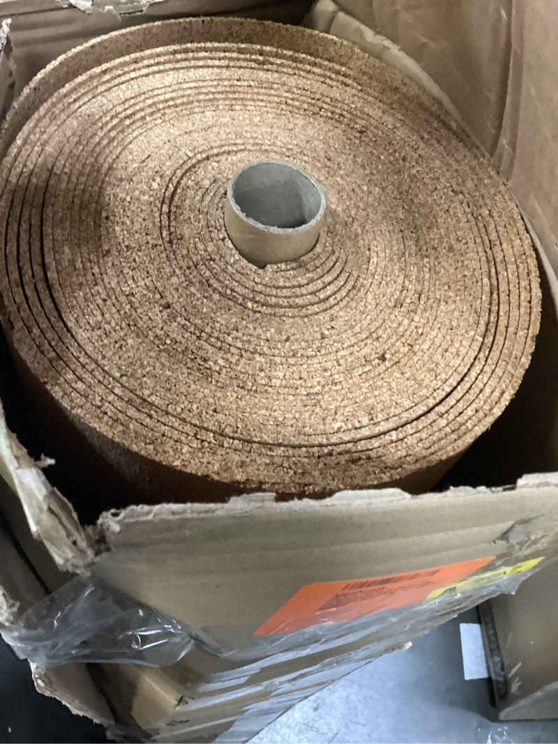 Condition photo showing Good Condition for 200 Sq. Ft. Cork Roll 48 x 600 Inch Cork Underlayment Roll Sound Insulation Mildew and Moisture Proof for Office Home School DIY Supplies(3mm Thick)