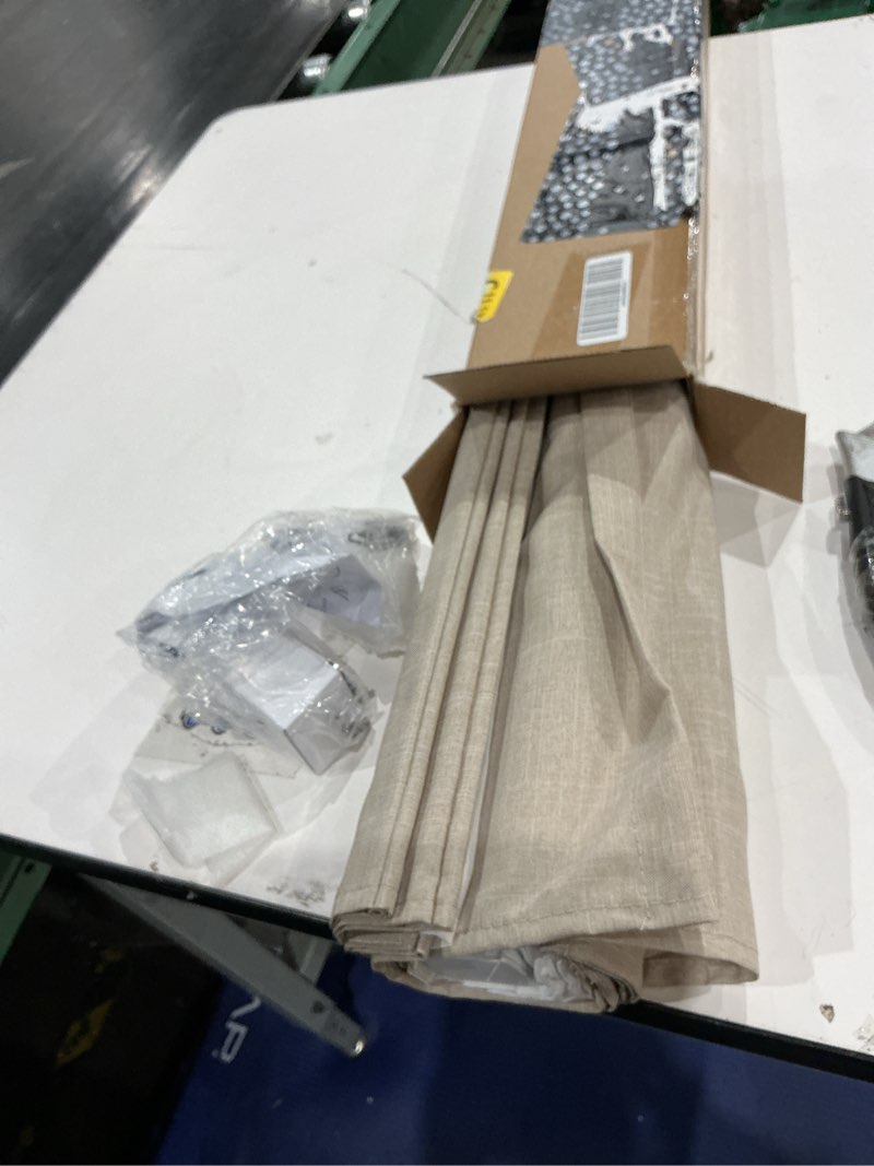 Condition photo showing As Is for chicology roman shades for windows , window treatments , roman shades , roman window shades , room darkening shades , window shades , 29"w x 64"h , belgian flax (privacy & light filtering) belgian flax (privacy & light filtering) 29"w x 64"h