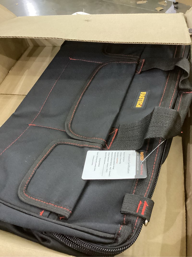 Condition photo showing Good Condition for FASTECH 20-inch Heavy Duty Tools Bag with Wide Mouth for Tool Storage, Carrier and Organizer, Tote Bag for Men, Wide Mouth Tote Bag With Inside Pockets (20 Inch) 20IN