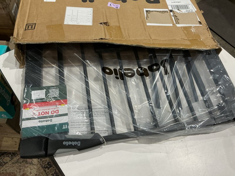 Condition photo showing Good Condition for babelio new version baby gate with cat door adjustable, 29-40" metal pet door for stairs & doorways, pressure mounted, no tools needed, black black 29-40" wide, 30" tall