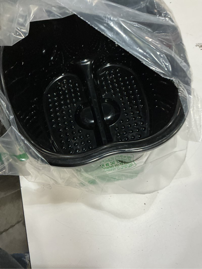 Condition photo showing As Is for Mantello Foot Soaking Bath Basin - Large Foot Soaking Tub - Pedicure Foot Soak - Home Foot Spa (Gloss Black)