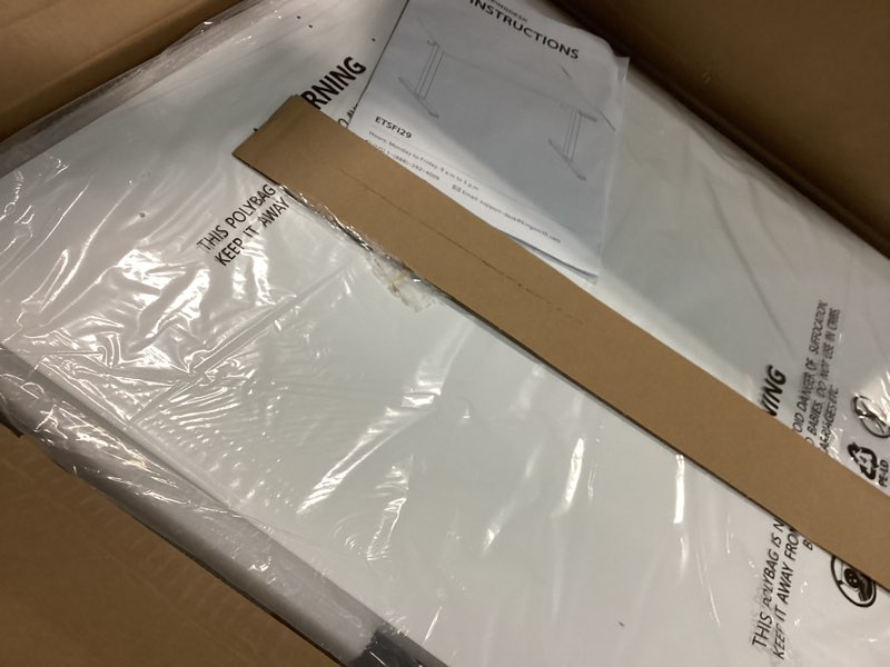 Condition photo showing Good Condition for FLEXISPOT EN1 One-Piece Standing Desk, 48"x24" Seamless Desktop Electric Height Adjustable Desk for Home Office, Multi-Monitor Setups & Easy Assembly, White