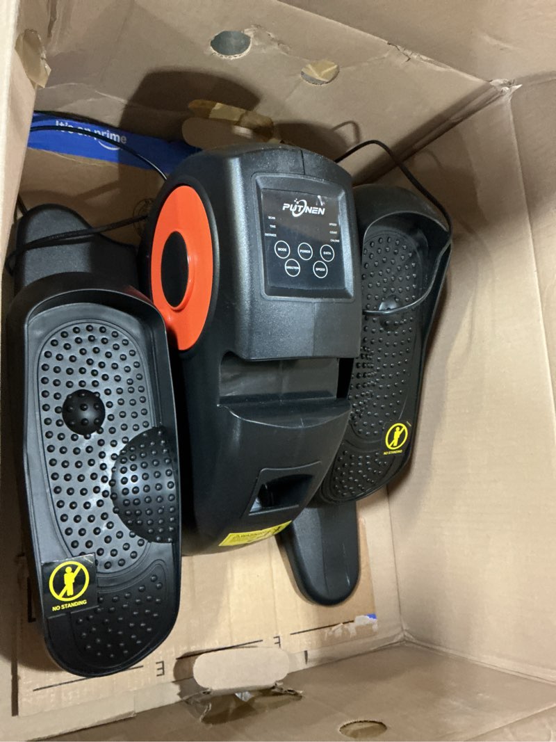 Condition photo showing Good Condition for Under Desk Elliptical Machine, KitGody Mini Ellipse Leg Exerciser for Seniors, Quiet & Portable Electric Seated Pedal Exerciser with Forward & Reverse Direction, Manual & Auto Mode for Home Office