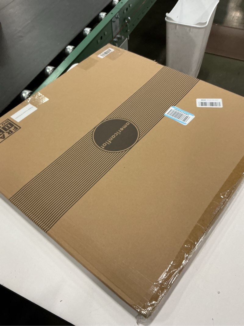 Condition photo showing New/Like New for Americanflat 24x24 Picture Frame with Polished Plexiglass - Use as 11x14 Frame with Mat or Display 24x24 Photo Without Mat - Streamline Collection - Thin Border Square Frames for Wall Display - Black Black 24x24 with 11x14 Mat White Mat