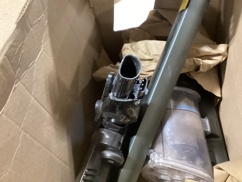 Condition photo showing As Is for shark powerpro reveal plus cordless vacuum, floordetect & dirt-reveal technology, hepa filter, carpet & hard floor, rechargeable, charcoal, iz376h