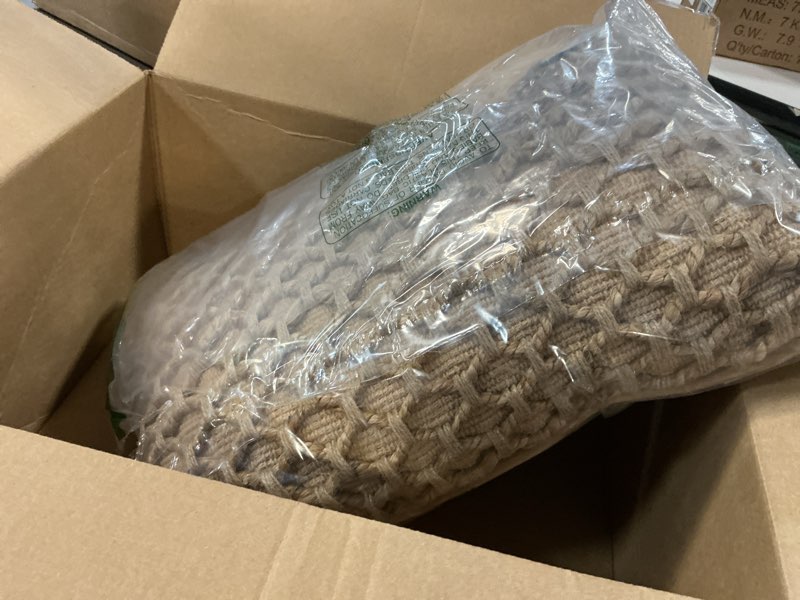 Condition photo showing Good Condition for Boho Living Jada Decorative Throw, Includes Accent, Premium Woven Design, Living Room Décor, (1) 12" x 20" Pillow Cover with Insert, Beige Beige (1) 12" x 20" Pillow Cover With Insert