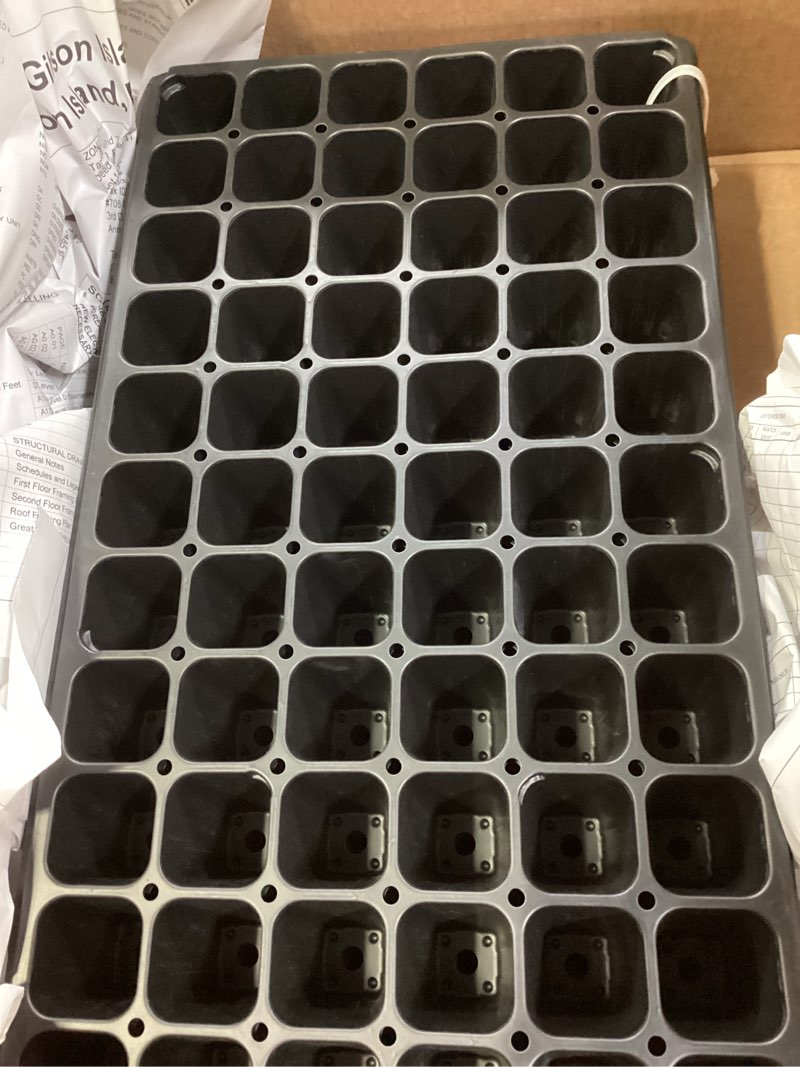 Condition photo showing Good Condition for deep 72 cell seedling trays, thick durable 72 cell plug tray big cell seed trays for 1020 flat trays germination (10-pack, 21.25"×11", 2.36" height, high) black 72 cells-deep-10p