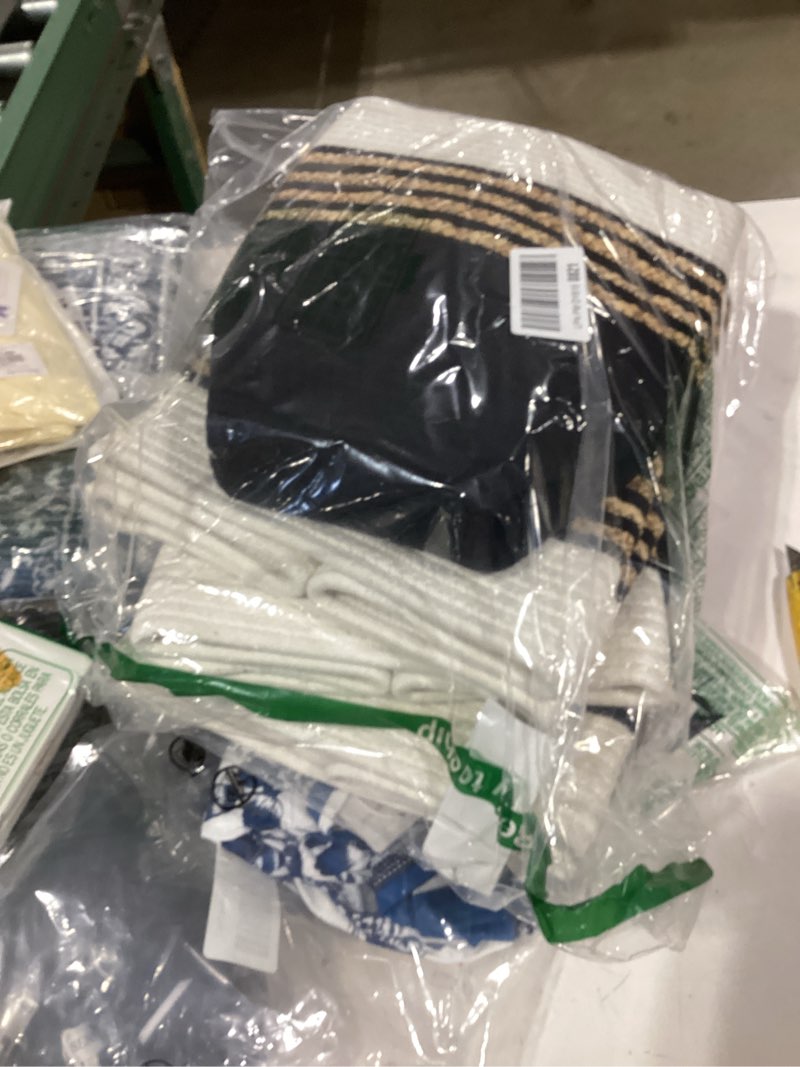 Condition photo showing New/Like New for ubbcare 4 pack baskets for organizing, woven storage baskets for toys and towel, rectangle cotton rope basket with handles, 14''l x 8''w x9''h, black 4 pack - 14 x 8 x 9 inches black