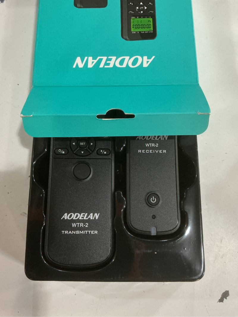 Condition photo showing New/Like New for AODELAN Wireless Remote Control Shutter Release Timer intervalometer for Canon EOS RP, 90D, 80D, Rebel T6, SL2, 6D II, 5D IV, SX70 HS; Fujifilm GFX 50R, X-T3; Olympus OM-D E-M1 Mark II; Pentax K-1 II