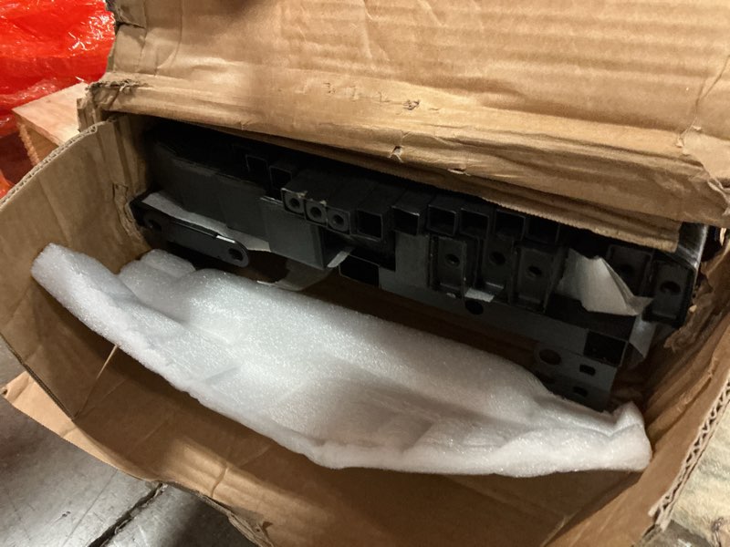 Condition photo showing As Is for Bellemave Queen Loft Bed Frame with Storage Stairs, Beside Shelf & Wardrobe, Metal Queen Size Loft Bed with USB Ports&LED Light, Large Under-Bed Space Loft Beds for Adults,Teens, Kids, Black Natural Black & Natural Queen