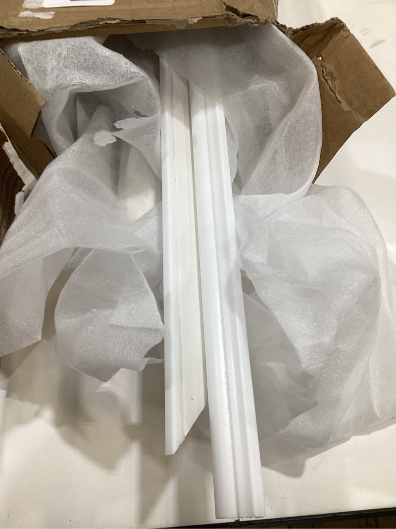 Condition photo showing As Is for 3 set peel and stick wall molding kit pre-cut wall molding for wall decor premade self-adhesive wainscoting for walls accent wall molding peel and stick panel