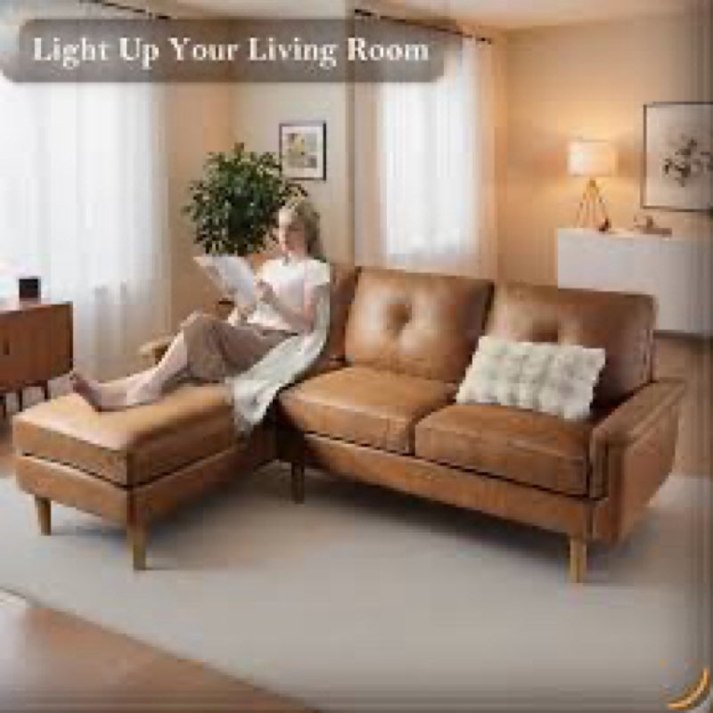 INCOMPLETE **Hogle 86.63" 2 - Piece Upholstered L-Shape Sofa Couch With Chaise