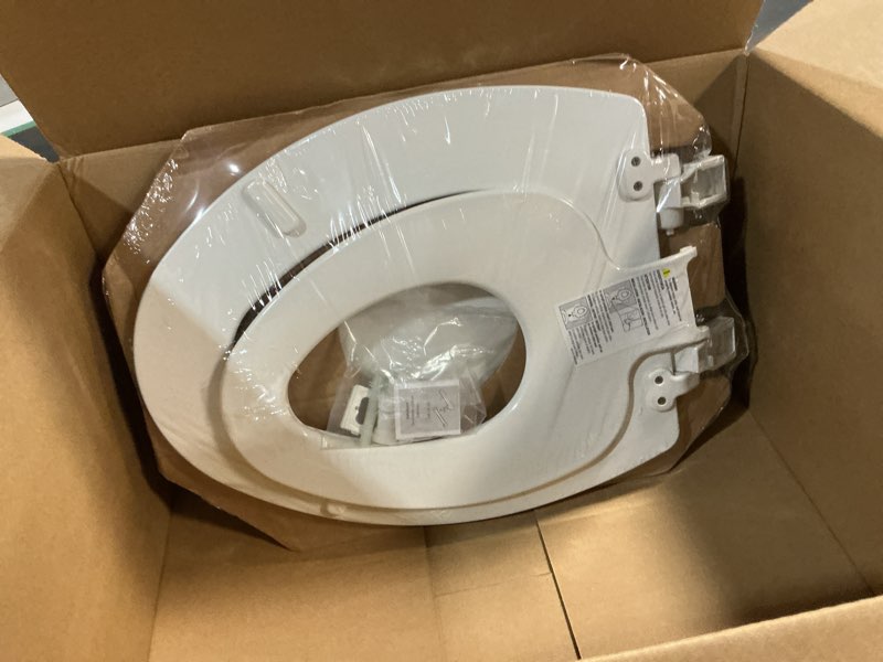 Condition photo showing Good Condition for (similar)elongated bidet toilet seat with quiet-close, non-electric bidet mode with dual nozzles, fit elongated toilet seat, adjustable water pressure with brass inlet (elongated)