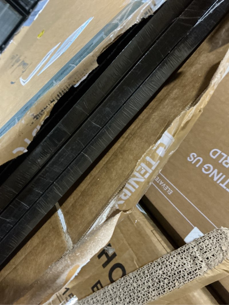 Condition photo showing Good Condition for 24x36 poster frame 3 pack - black woodgrain, solid wood picture frame, wall gallery frame - wall hanging 3 pack black 24 x 36