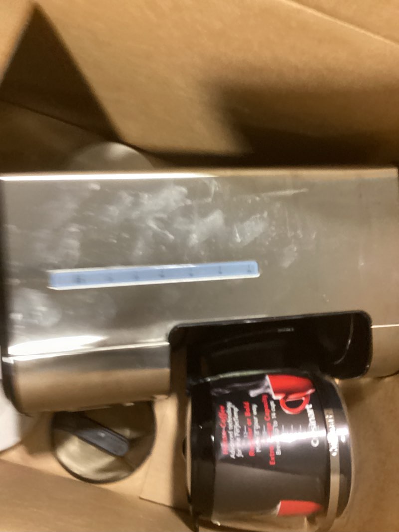 Condition photo showing As Is for Cuisinart 14-Cup Coffee Maker, Programmable PerfecTemp Glass Carafe Coffee Machine with 1-4 Cup Setting, Brew Strength Control and Pause, Stainless Steel, DCC-3200NAS 14-Cup Glass Stainless Steel