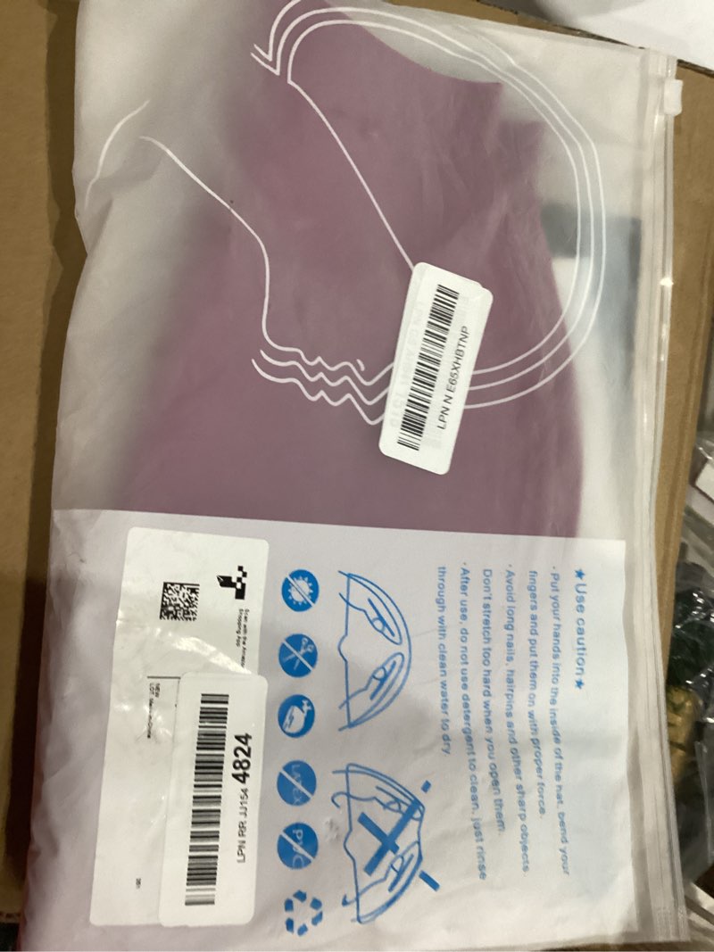 Condition photo showing Good Condition for extra large swim cap for braids and dreadlocks women men, waterproof silicone pool swimming cap for 