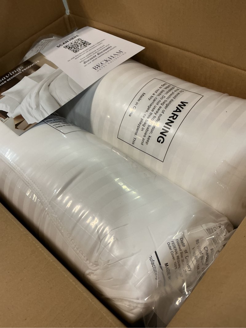 Condition photo showing Good Condition for Beckham Hotel Collection Bed Pillows Standard/Queen Size Set of 2 - Original Soft Down Alternative Pillow for Sleeping - Soft Support for Back, Stomach or Side Sleepers Queen / Standard White